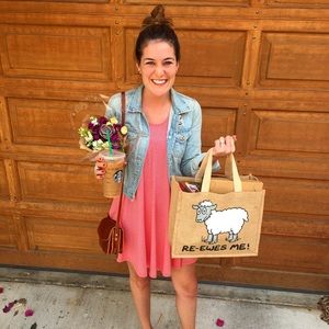 Red striped sundress size small